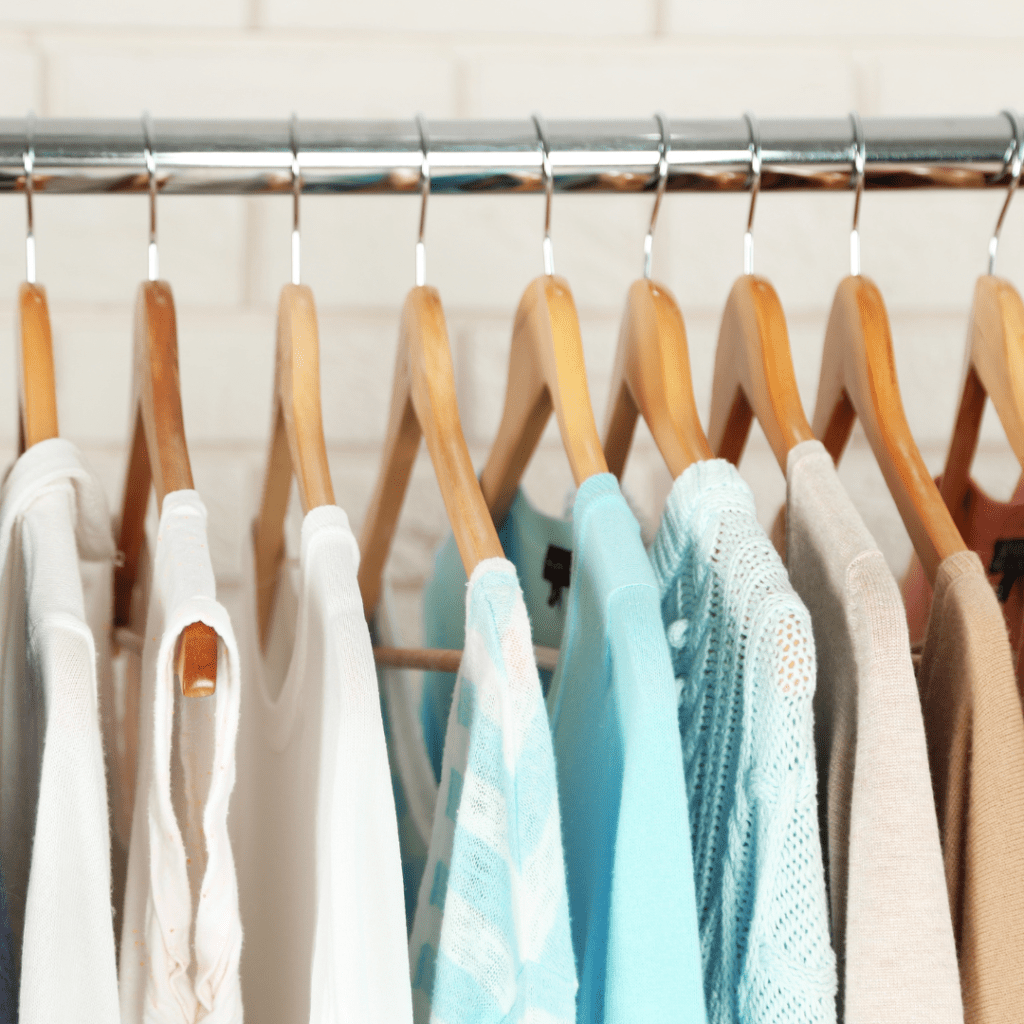 clothes on hanger